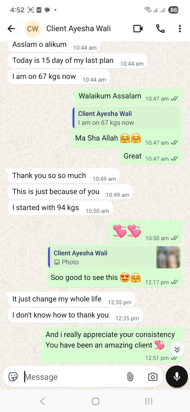 NutriZaika client result