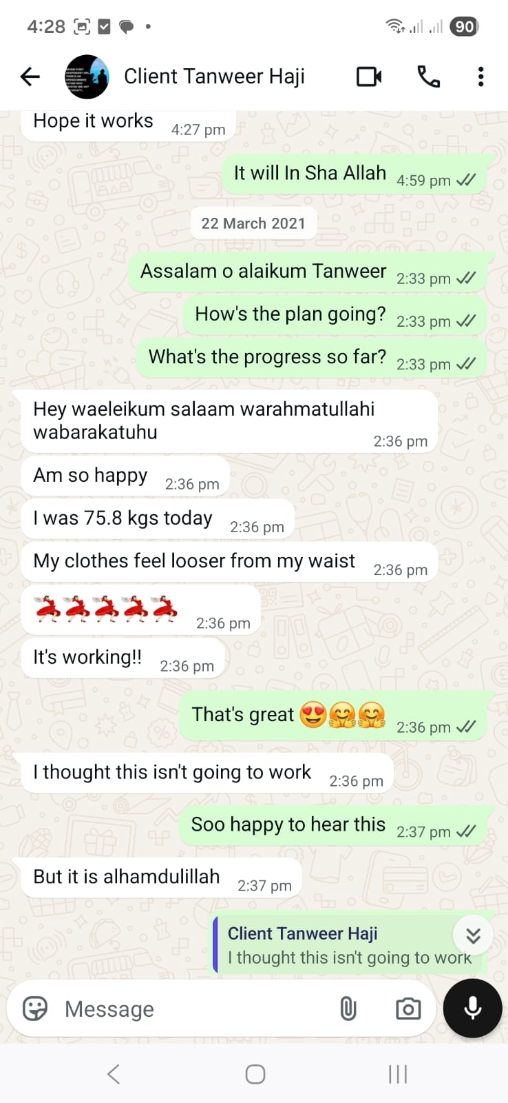 NutriZaika client result