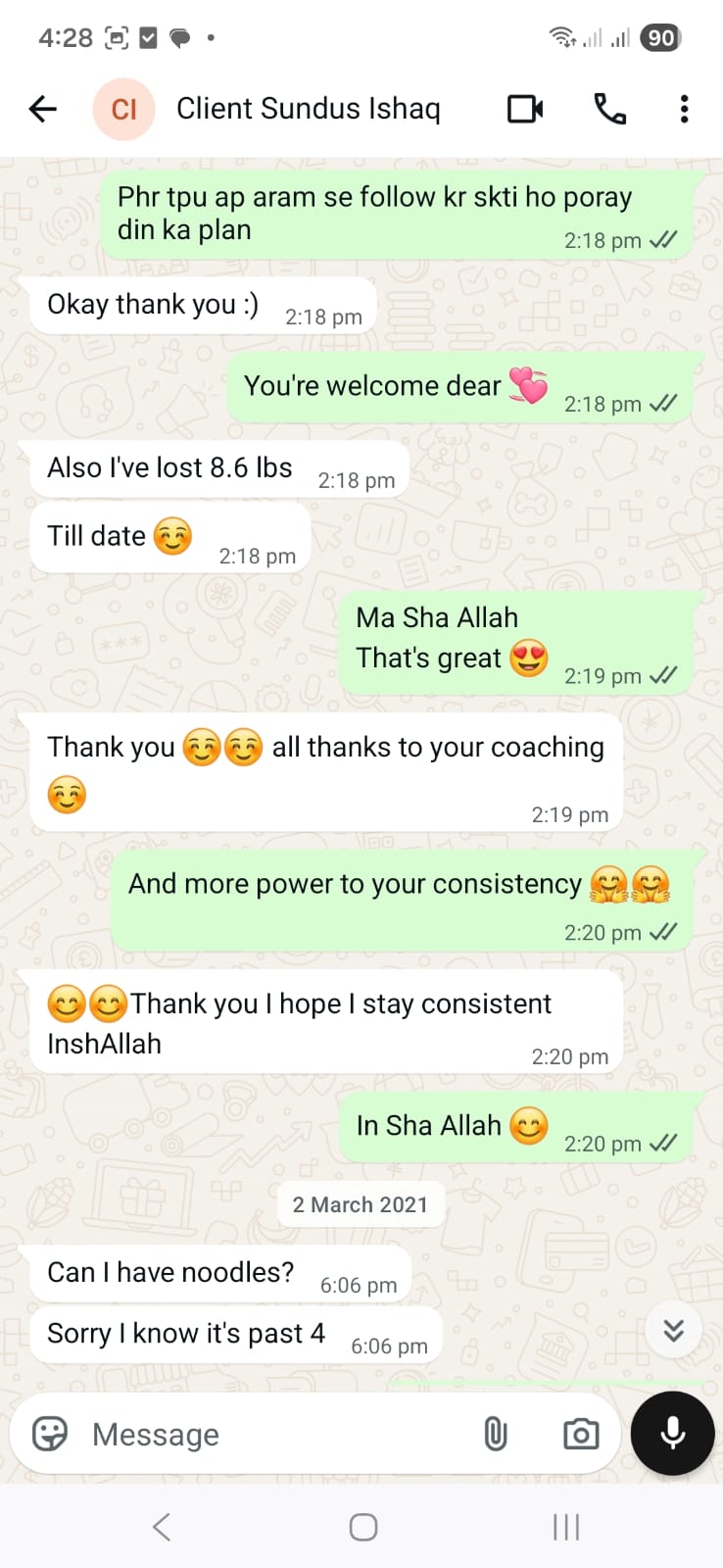 NutriZaika client result