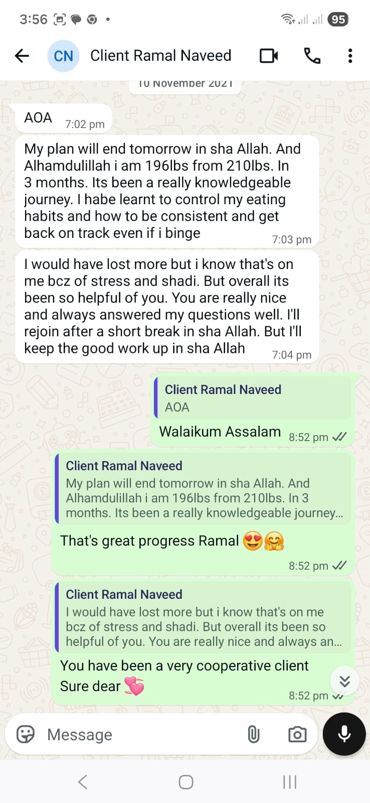 NutriZaika client result