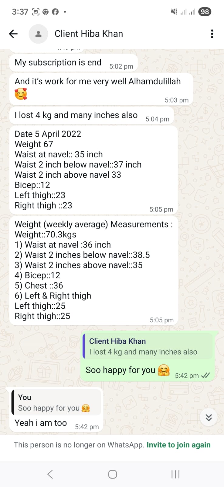 NutriZaika client result